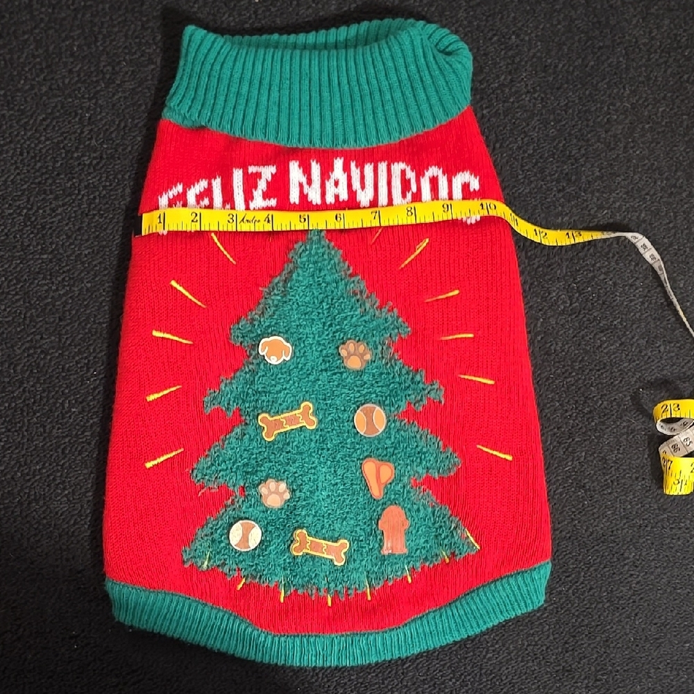 Festive Dog Sweater with Christmas Tree Design - Picture 12 of 12